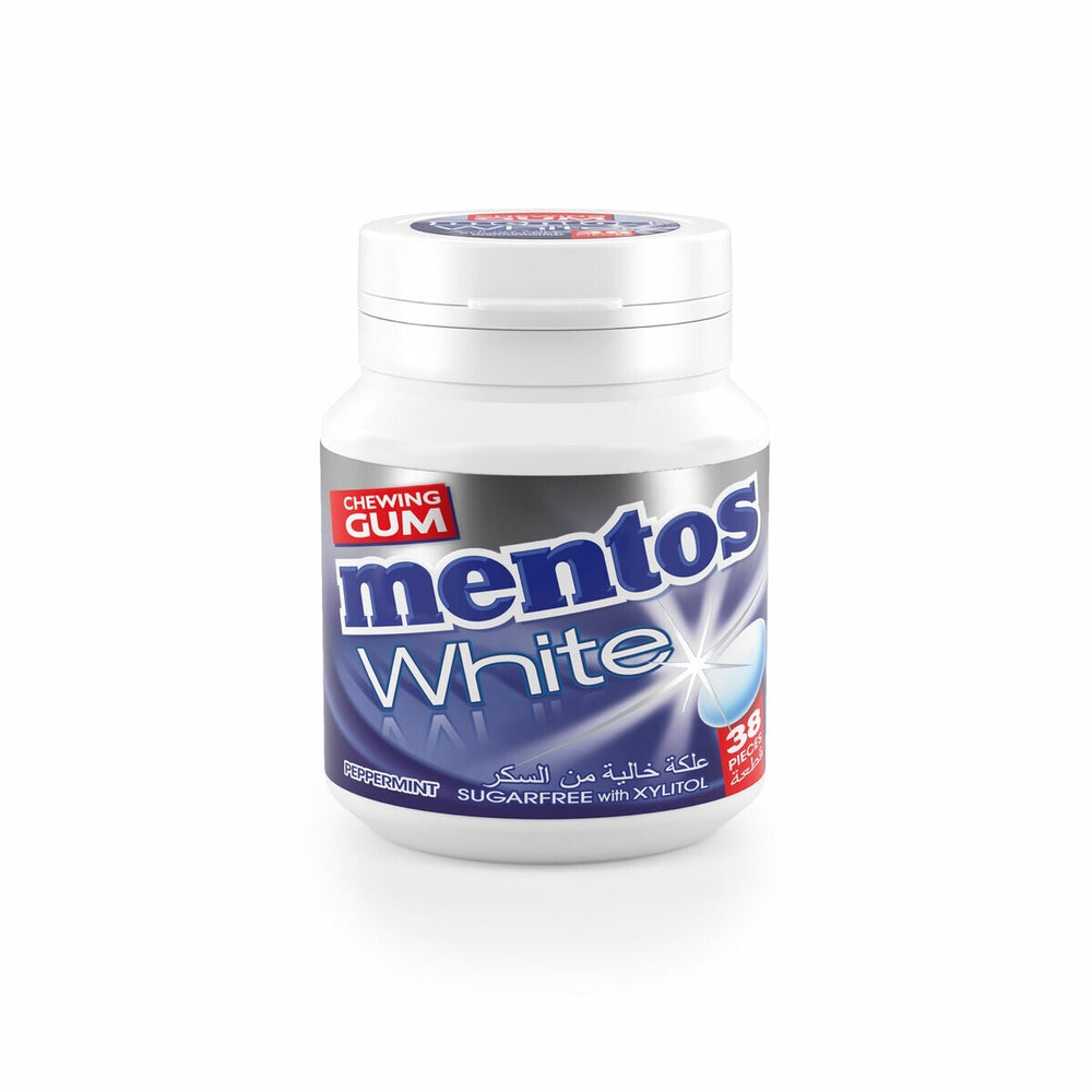 Mentos Peppermint White Sugar Free Chewing Gum 38 Pieces