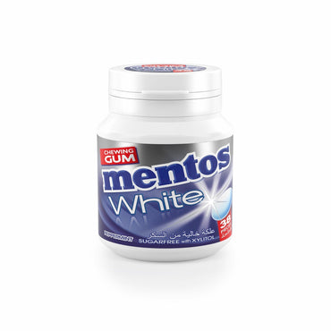 Mentos Peppermint  White Sugar Free Chewing Gum 38 Pieces