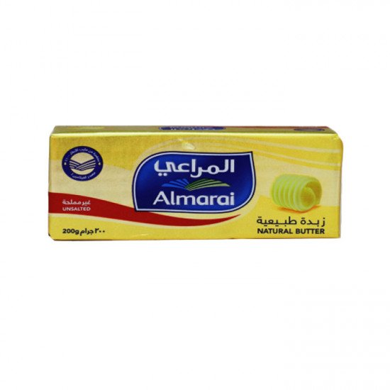 المراعي زبدة طبيعية غيرمملحة 200 جرام
