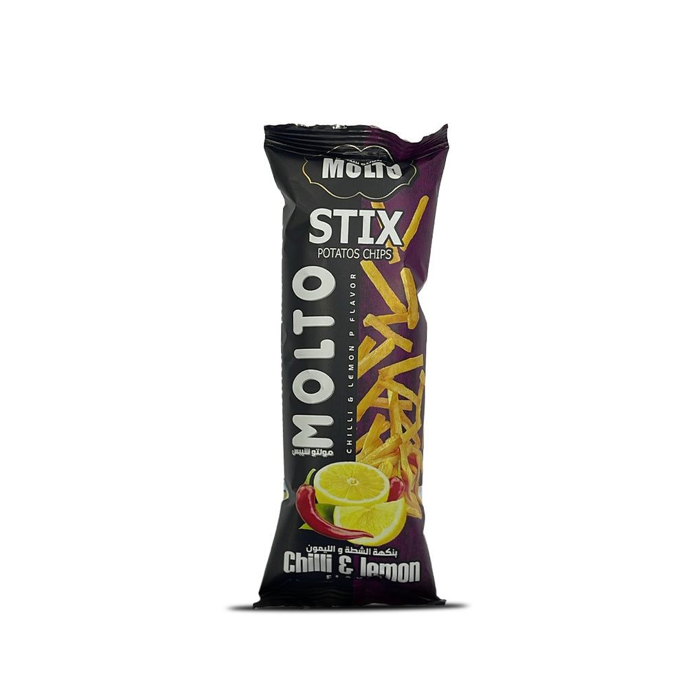 Molto Stix Potatos Chips Chlli & Lemon Flavor 15 g