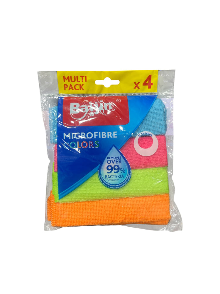 Baijin Microfiber All-Purpose Towels - Multicolored 4 Pcs