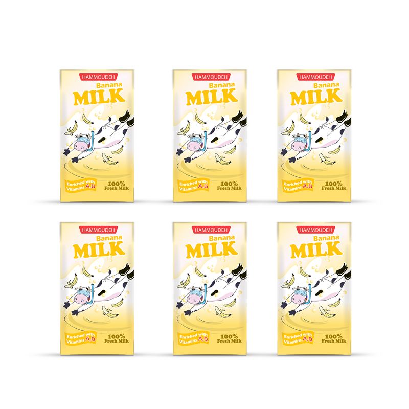 حمودة حليب الموز 125 جرام × 6
