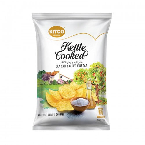 Kitco Kettle Cooked Potato Chips Sea Salt & Cider Vinegar  40g