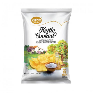 Kitco Kettle Cooked Potato Chips Sea Salt & Cider Vinegar  40g