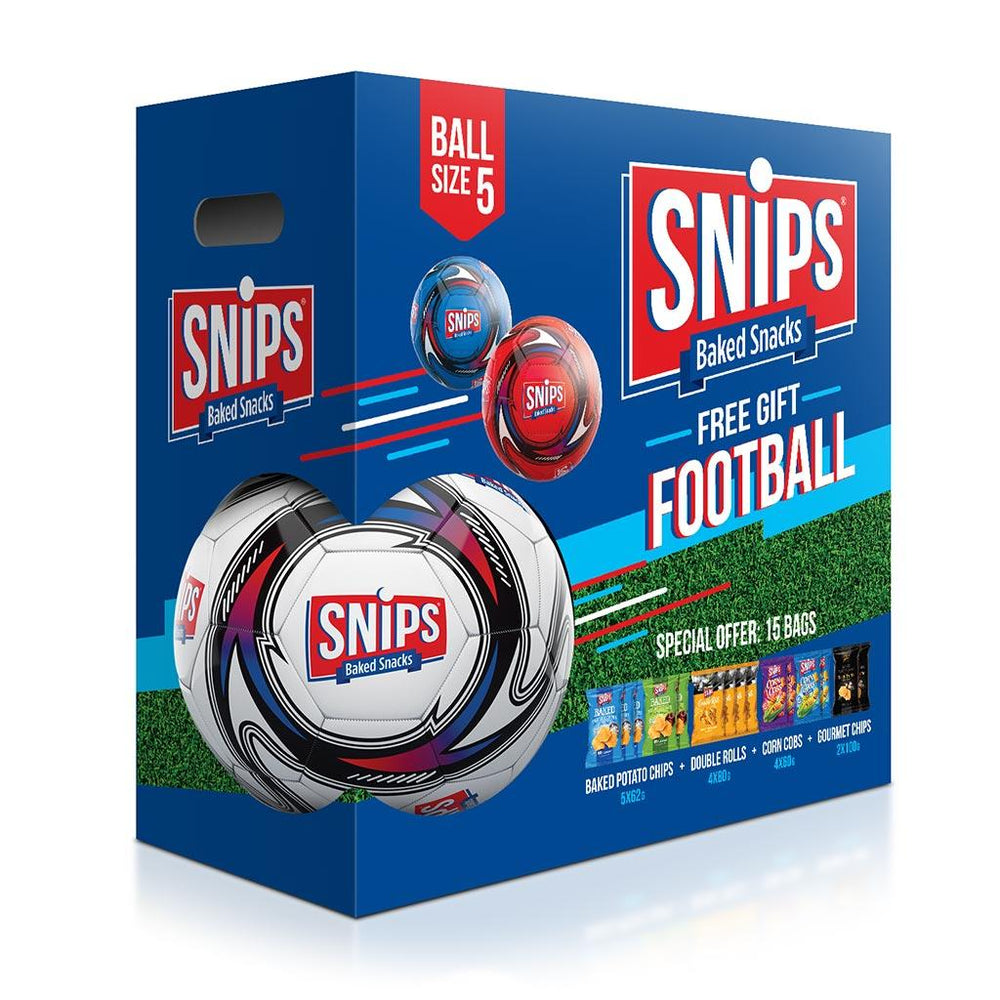 Snips Baked Snacks Chips 12 Pcs Mix And Free Gift Football