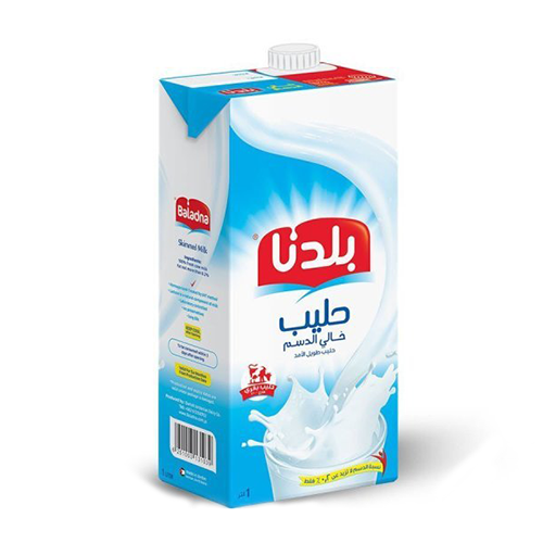 بلدنا حليب قليل الدسم طويل الأجل 1 لتر
