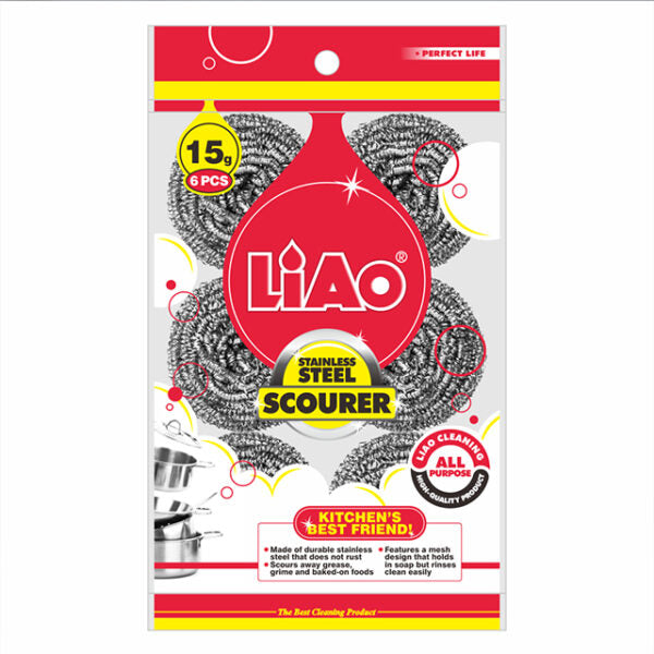 Liao Stainless Steel Kitchen Cleaning Tools 20g Ball Scourer 6 Pcs