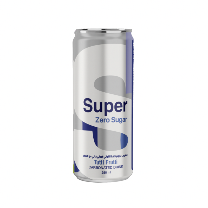 Super Tutti Frutti Zero Sugar Carbonated Drink 250ml
