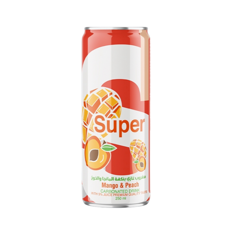 Super Mango & Peach Carbonated Drink 250 ml