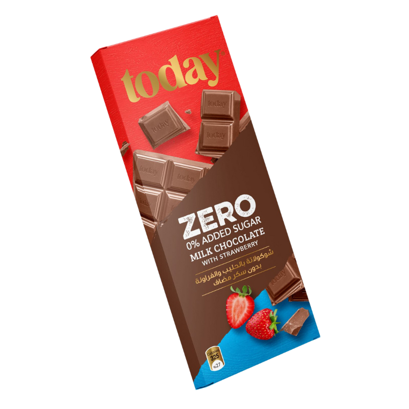 Today Milk Chocolate with Strawberry Zero Added Sugar 65g