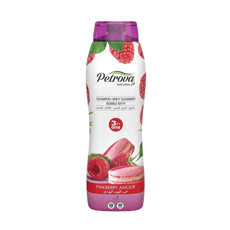 Petroua Shampoo & Body Cleanser Pinkberry Amour 3 in One 800 ml