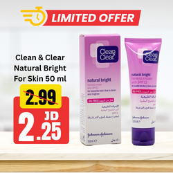 Clean & Clear Natural Bright For Skin - Oil Free 50 ml