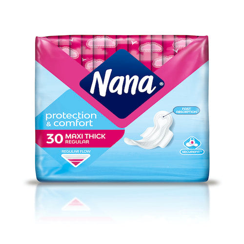 Nana Maxi Thick Regular with Wings Unscented 30 Pads