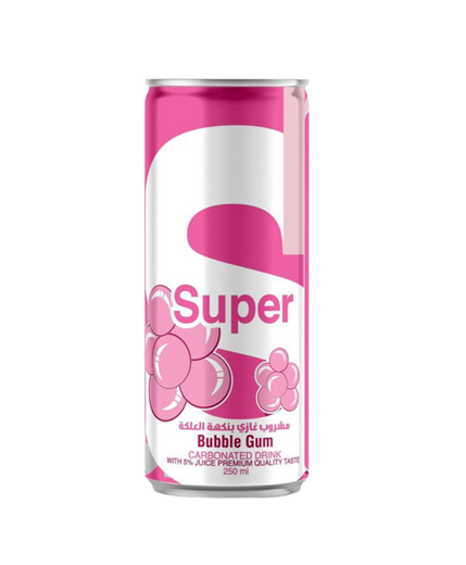 Super Bubble Gum Carbonated Drink 250ml