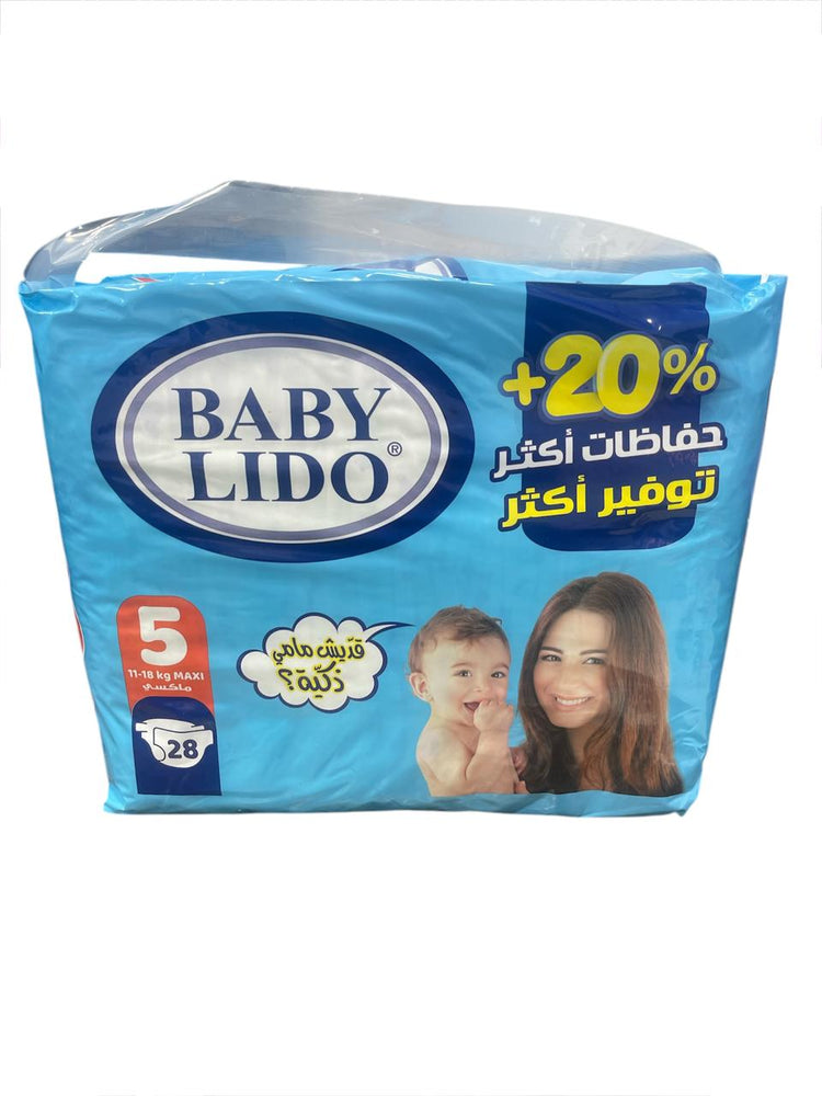 بيبي ليدو حفاضات 11-18 كجم ماكسي 28 حفاضة