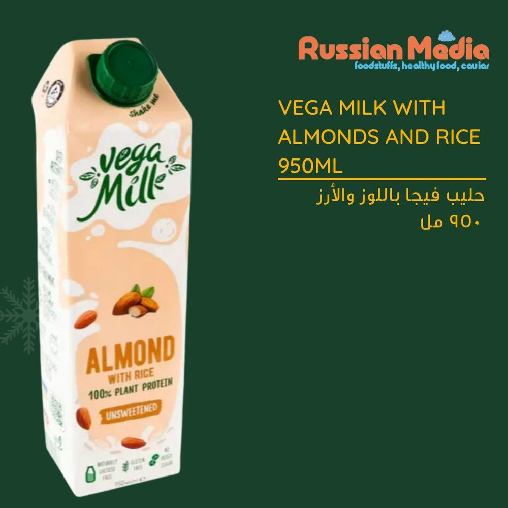 Russian Media Vega Milk Almond With Rice Plant Based Drink 950ml