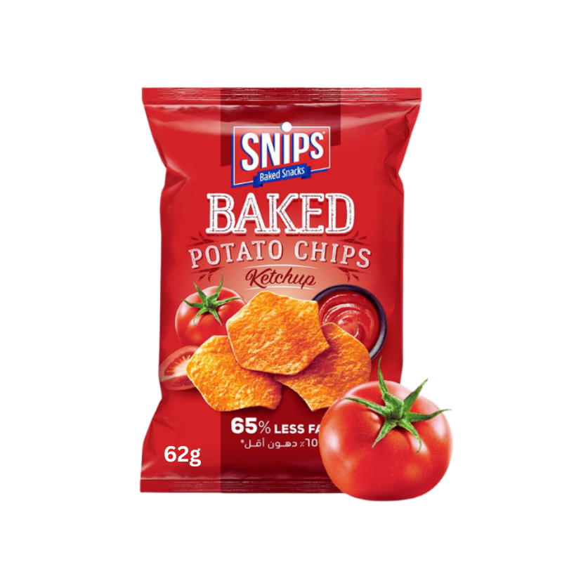 Snips baked potato chips ketchup 62g