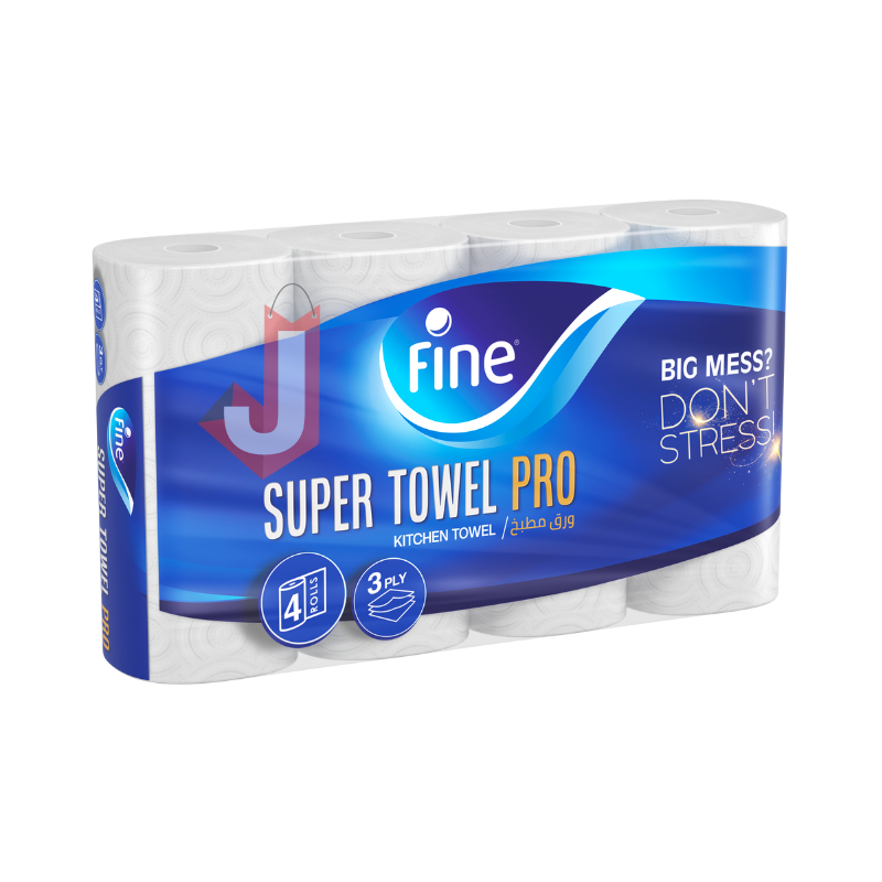 Fine Super Pro Kitchen Towel 4 Rolls