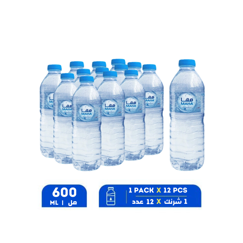 مها مياه شرب معبأة 600 مل × 12 حبة