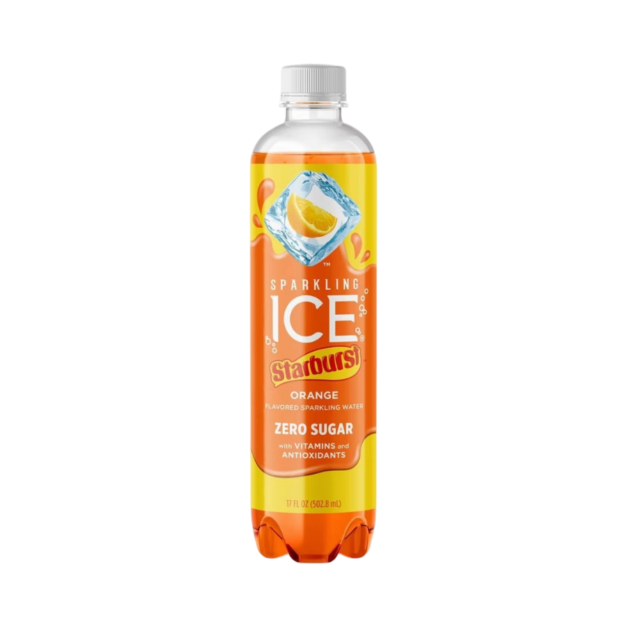 Sparkling Ice Starburst Orange Flavored Sparkling Water Zero Sugar 502.8ml