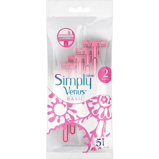 Gillette Simply Venus Razor 2 Blades 5Pcs