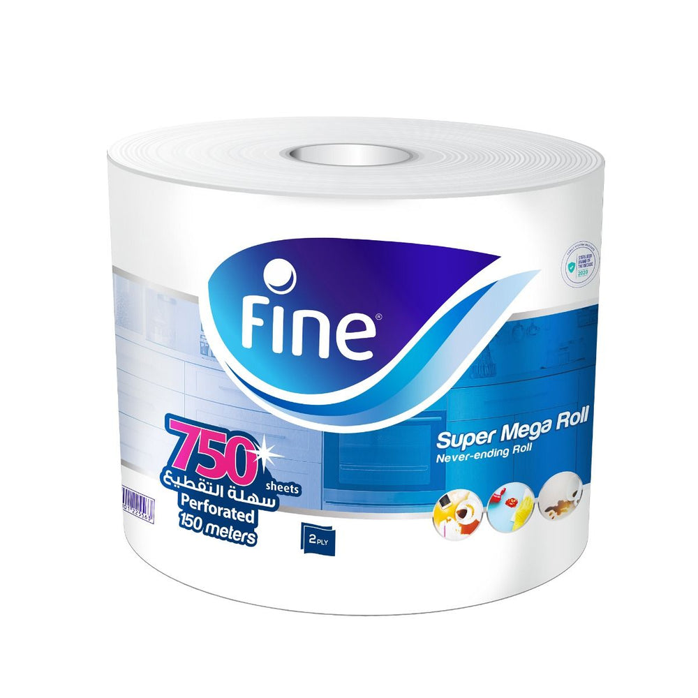 Fine Super Mega Kitchen Roll 750 Sheets