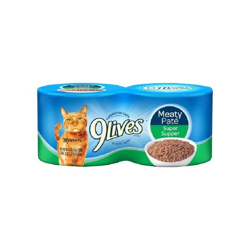 9Lives Meaty Pate Super Supper Cat Wet Food 4 Pcs - Jebnalak - جبنالك