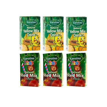 كارولينا مزيج الأصفر والأحمر 125 مل × 6 قطع