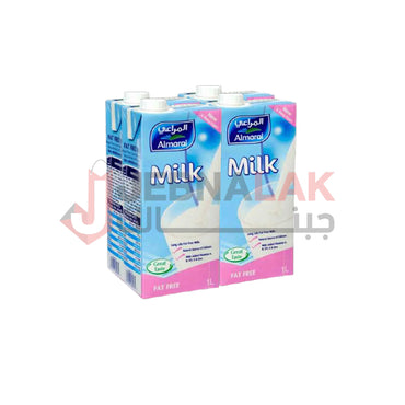 Almarai Milk Fat Free 1 Liter x 4 Pcs