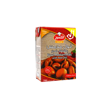 الكسيح فول مدمس بالفلفل الأحمر 390 غم