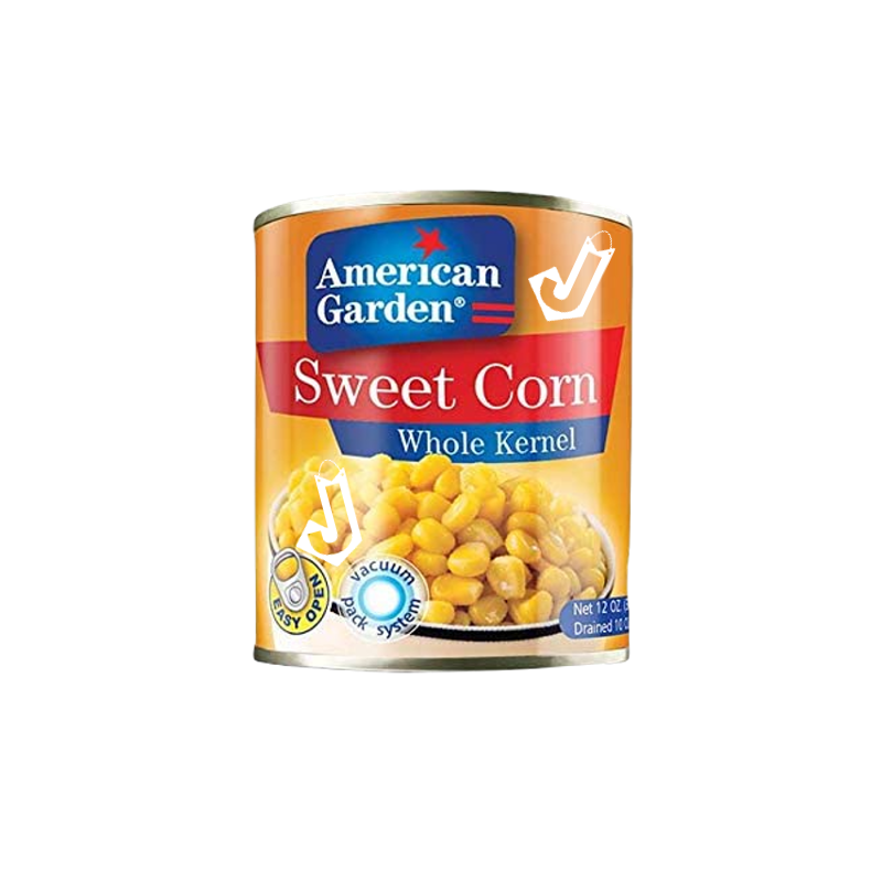 American Garden Sweet Corn Whole Kernel 340g
