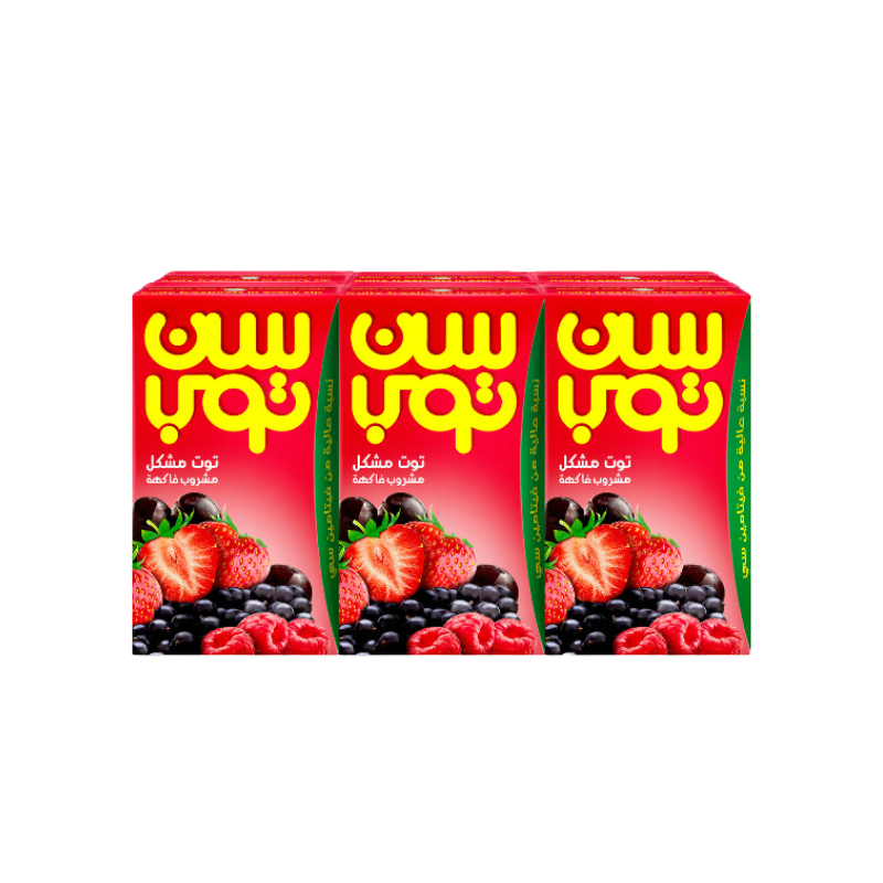 سن توب بيري ميكس شراب الفاكهة 125 مل × 6 قطع