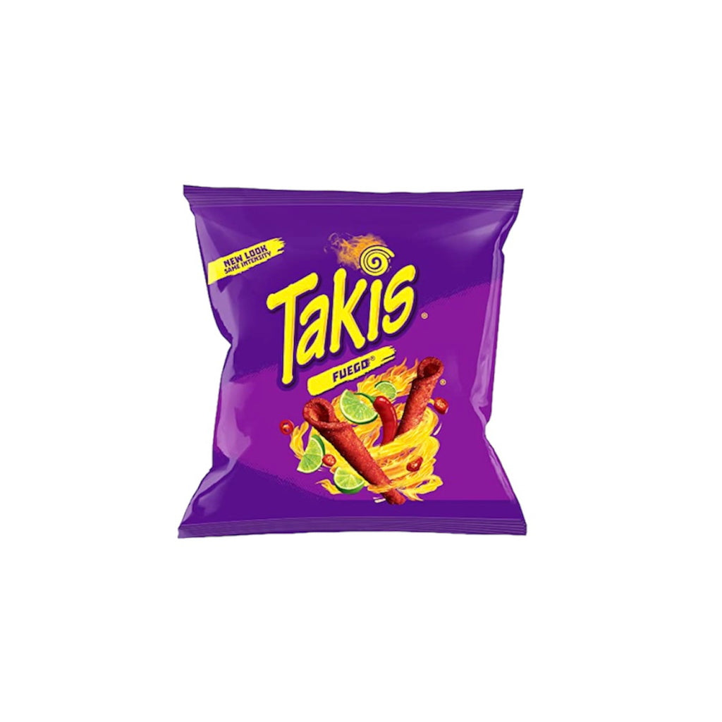 Takis fuego hot chili pepper & lime tortilla chips 28g