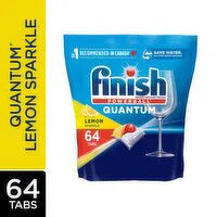 Finish Quantum Powerful Clean & Shine 64 All In 1 Tabs Lemon Sparkle