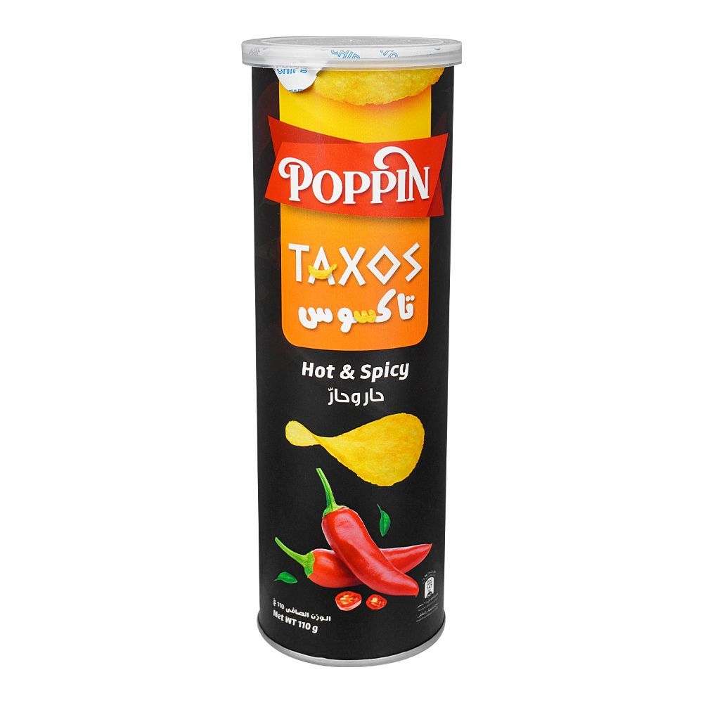 Poppin Taxos Hot & Spicy Chips 110g