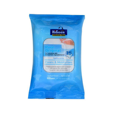 HiGeen Antibacterial Wipes 15 Sheets