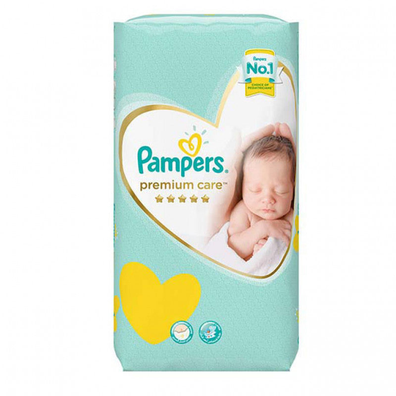 Pampers Premium Care Diapers, Size 1, Newborn, 2-5 kg, 50 Baby Diapers