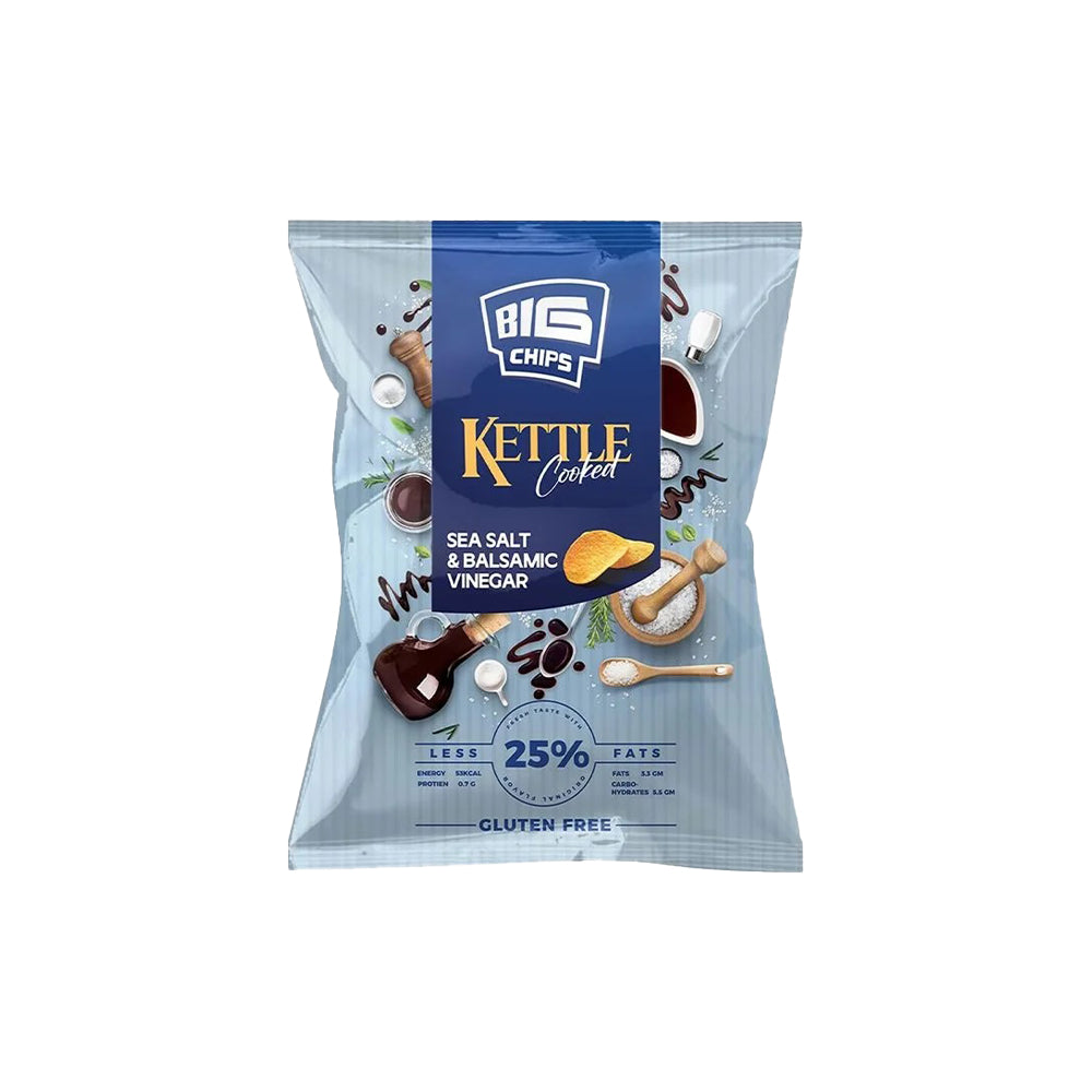 Big Chips Kettle Cooked Sea Salt & Balsamic Vinegar Gluten Free 50g