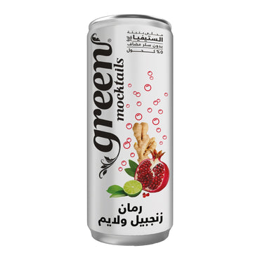 Green Mocktails Pomegranate Ginger & Lime No Add Sugar 330 ml
