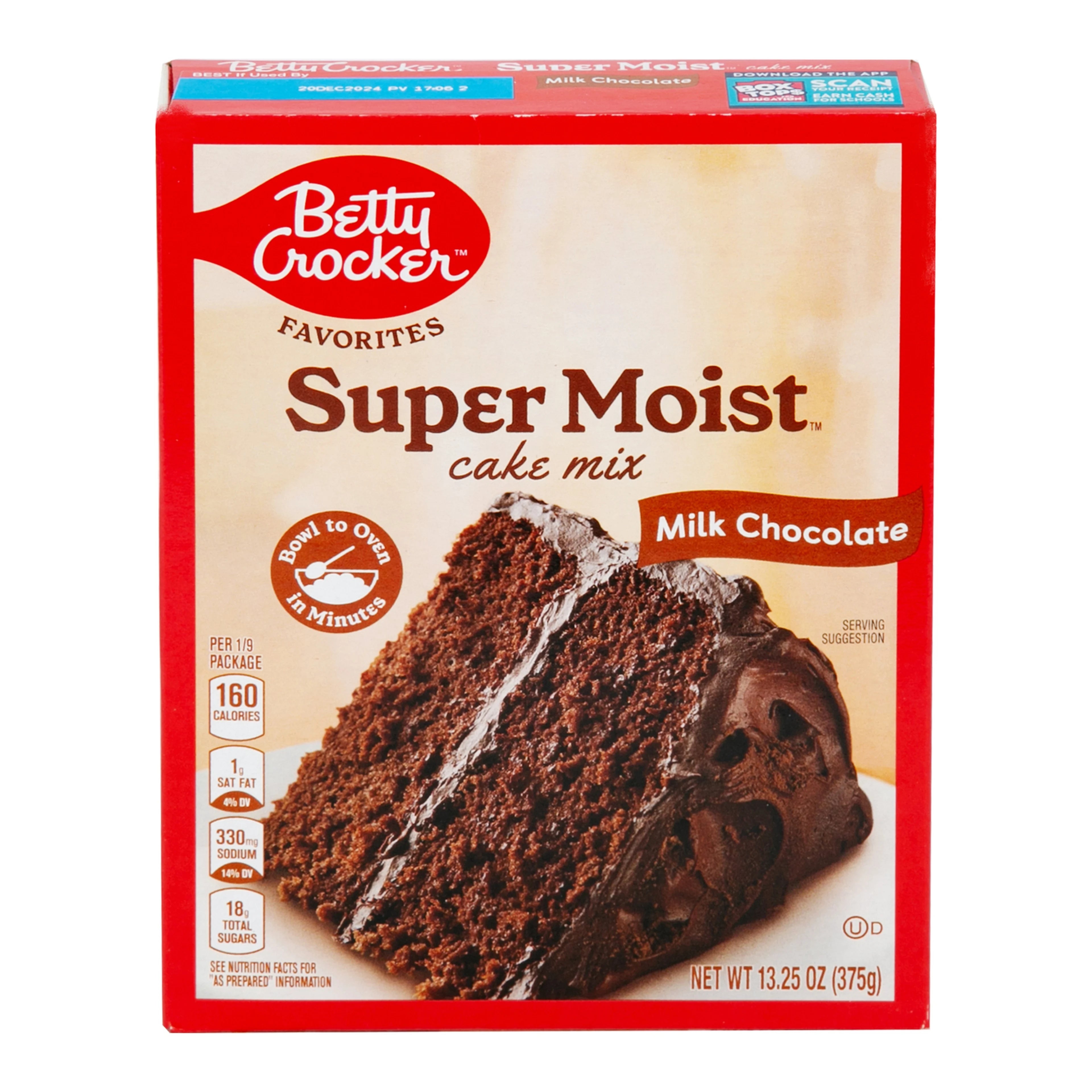 Betty Crocker Super Moist Milk Chocolate Cake Mix 500g
