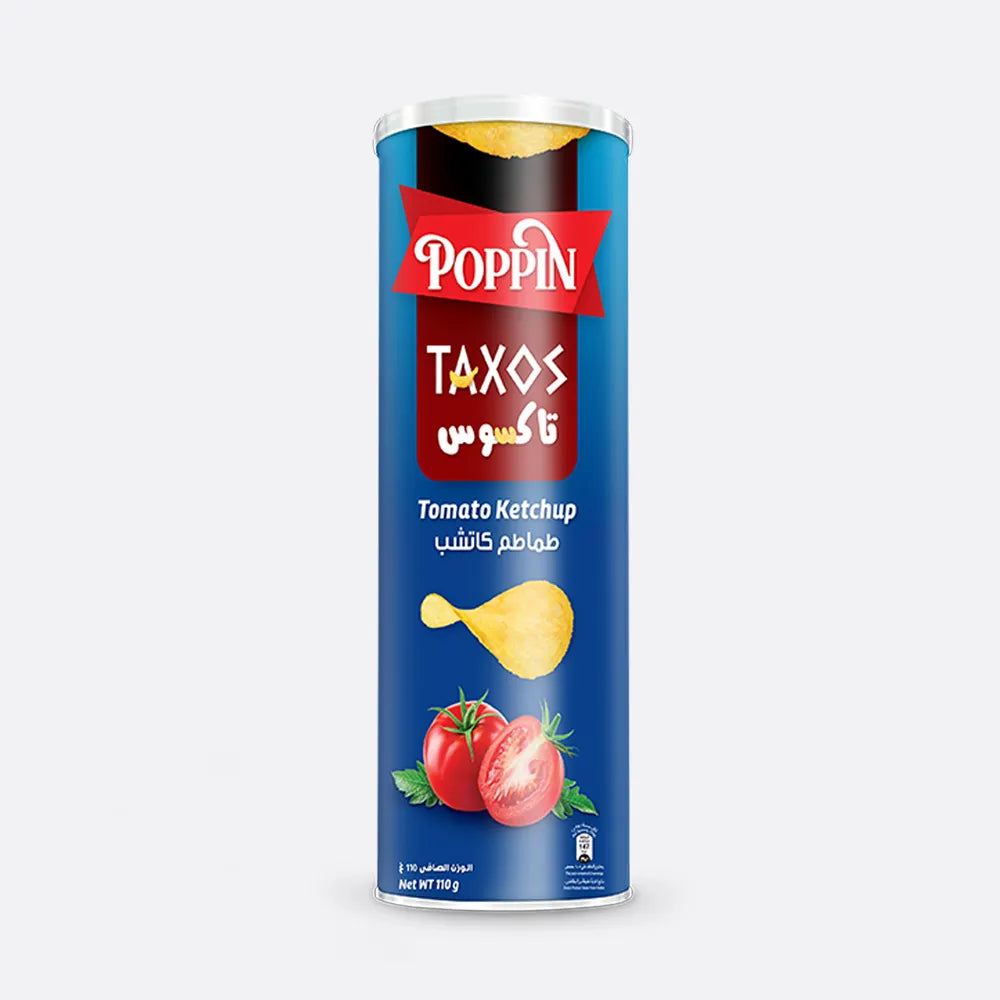 Poppin Taxos Tomato Ketchup Chips 110g