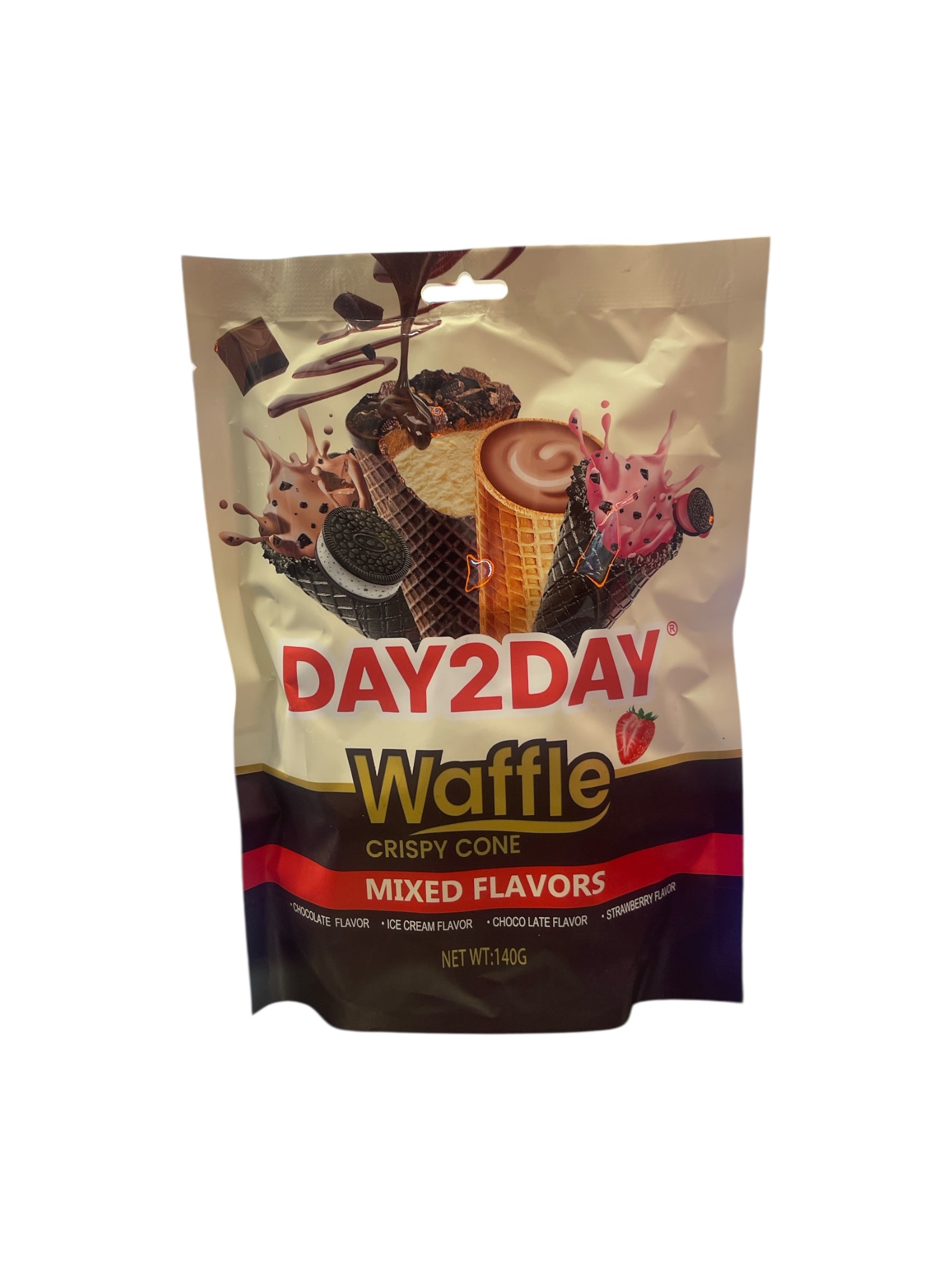 Day 2 Day Waffle Crispy Cone Mixed Flavors 140 g