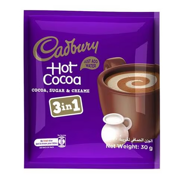 Cadbury Hot Chocolate 3in1 Powder 30g