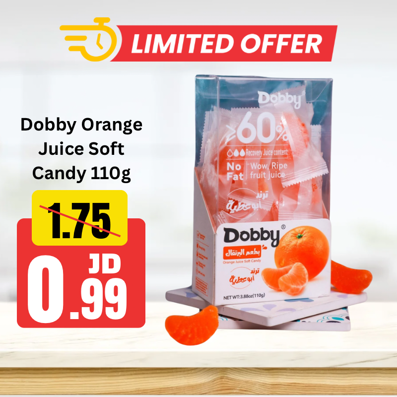 Dobby Orange Juice Soft Candy 110g