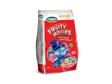 Cerera Fruity Hoops Cereal  Colors & Flavors 225g