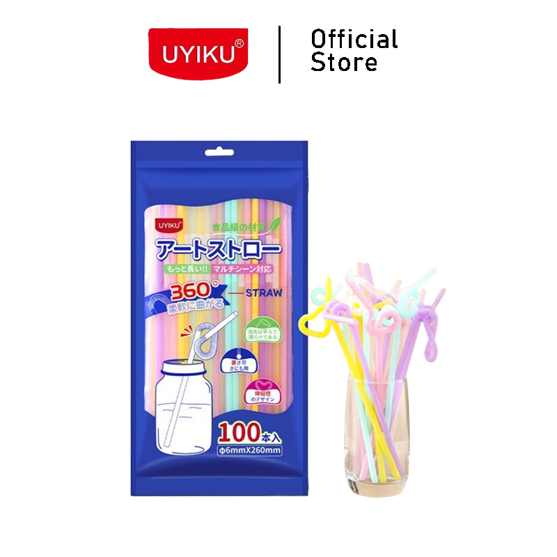 Uyiku Artistic Straws 100 Pcs
