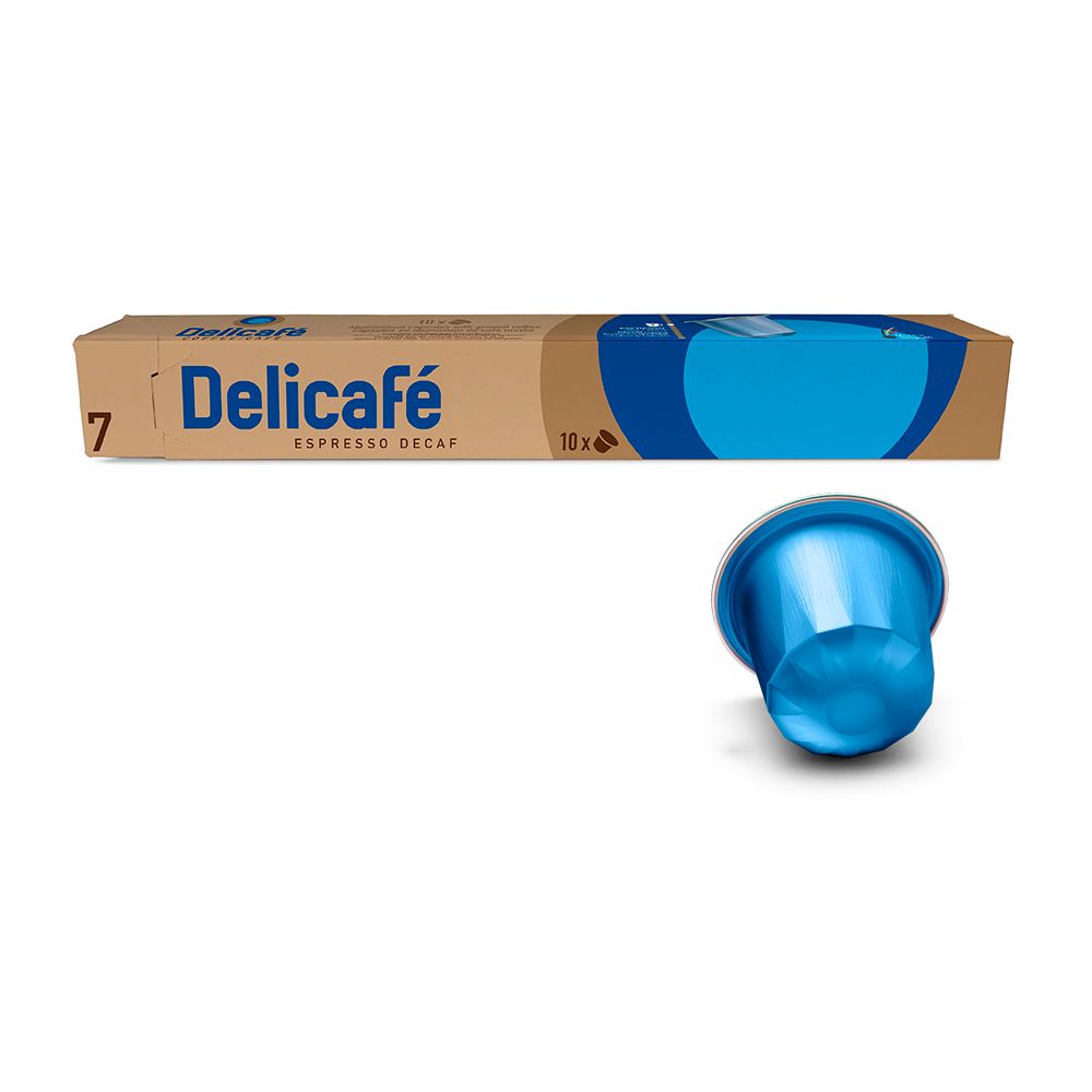 Delicafe Coffee Capsules Espresso  Decaf Pack of 10