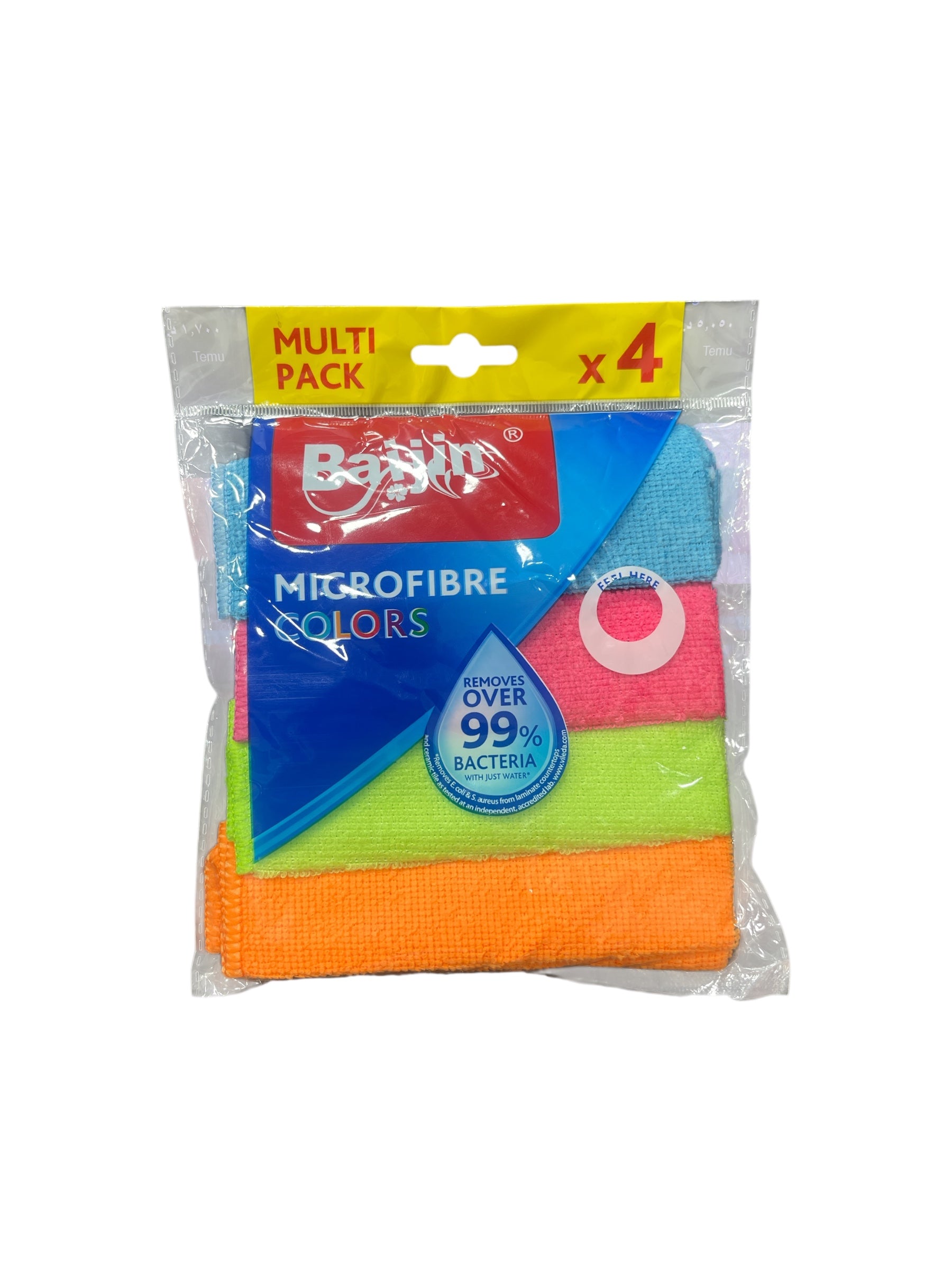Baijin  Microfiber All-Purpose Towels - Multicolored 4 Pcs