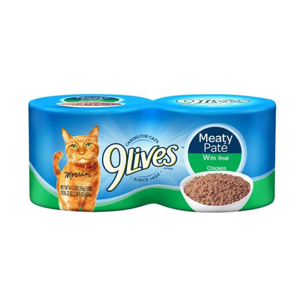 9Lives Meaty Pate with Real Chicken 624g 4pcs