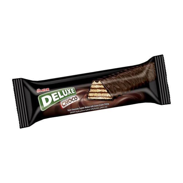 Ulker Deluxe Choco Dark Chocolate Coated Wafers With Cocoa 28gm